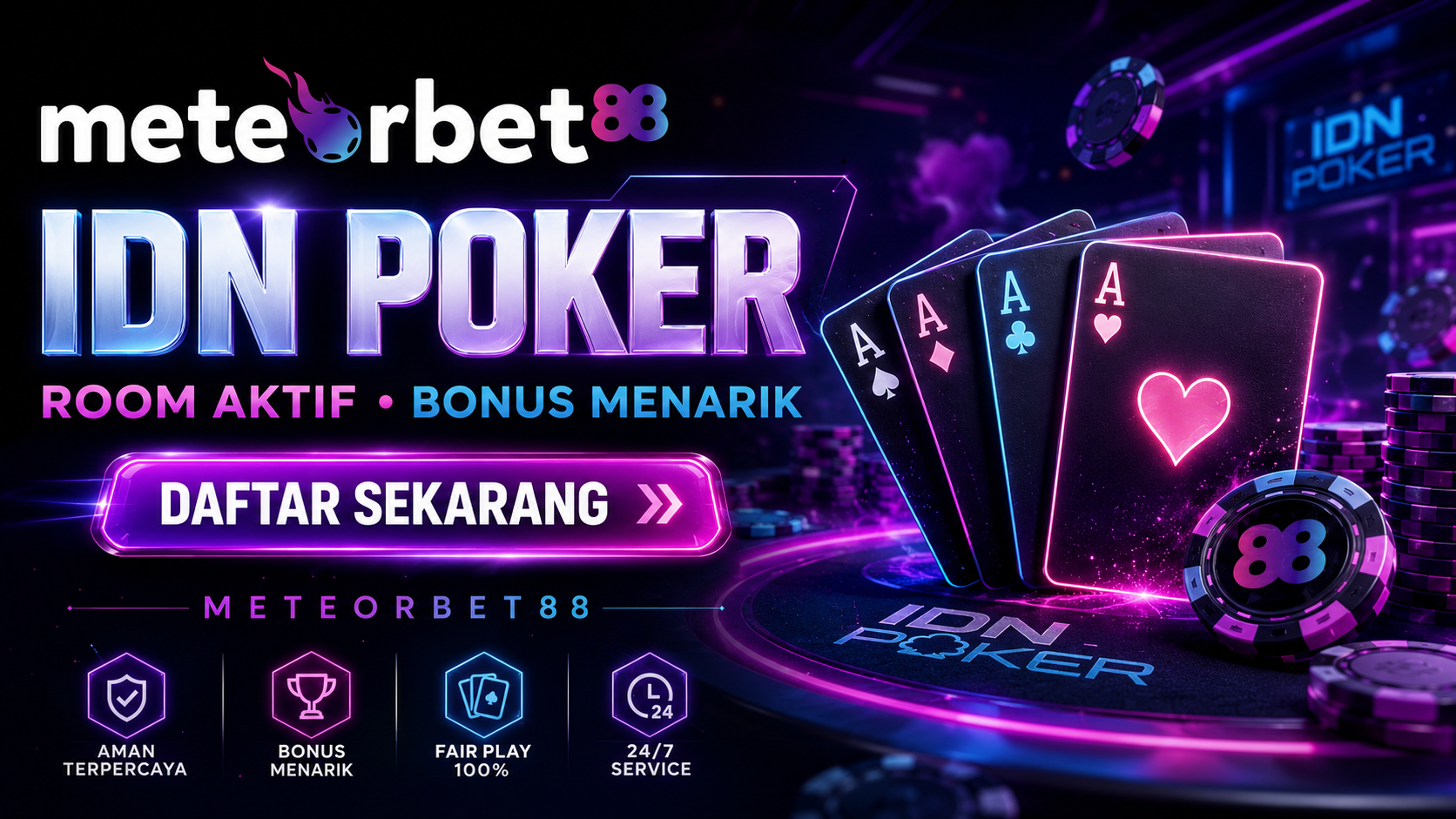 Meteorbet88 IDN Poker Banner